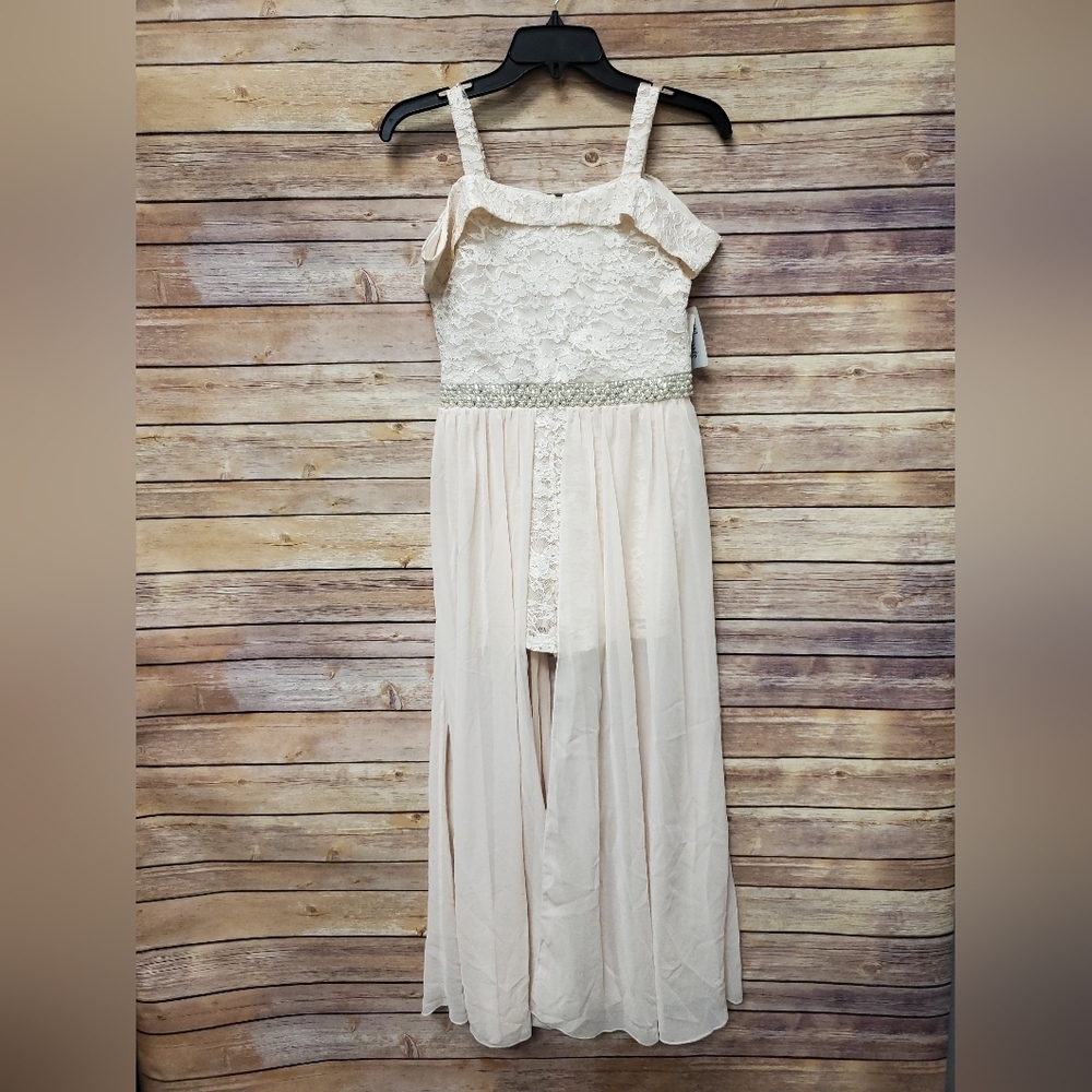 Formal Speechless Kids Blush Pink Romper NWT Size 16